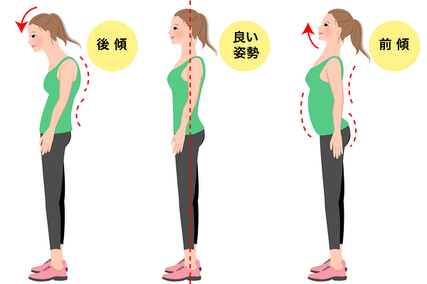 正しい姿勢の図